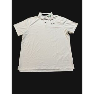Nike Dri Fit White Golf Polo Shirt - New - XL - $75